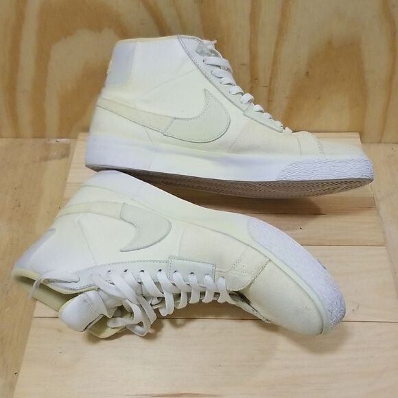 Mens Size 10 1/2 Nike SB Blazer Mid Edge Yellow Lemon Wash - Picture 3 of 6